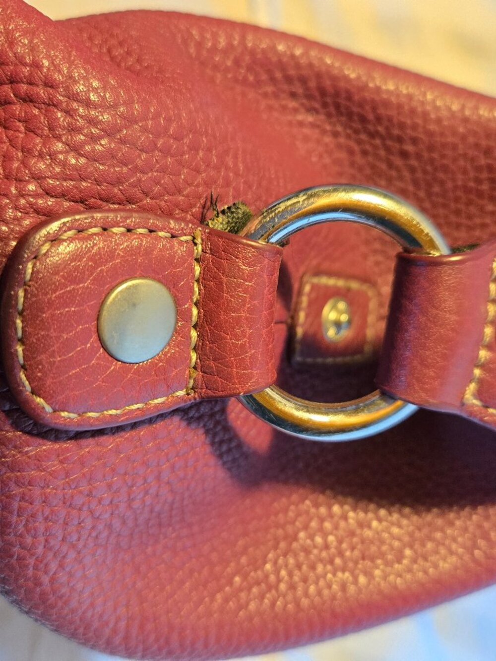 BANDOLINO eggplant coloured leather bag - Picture 3 of 12